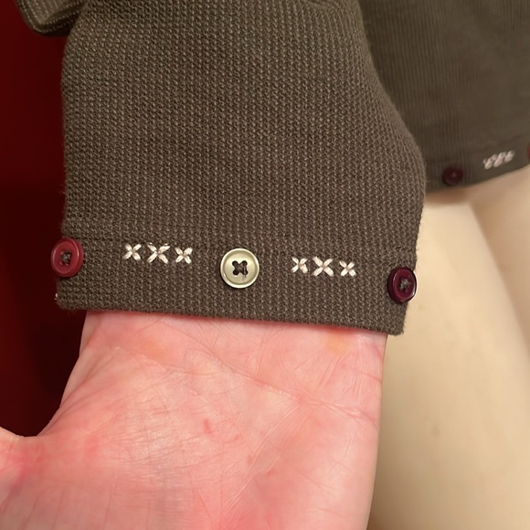 EUC Christopher & Banks olive green for zip cardigan - Picture 5 of 14